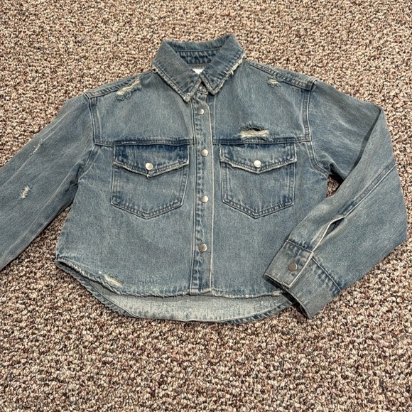 idem ditto Distressed Denim Jacket size small - Picture 5 of 8